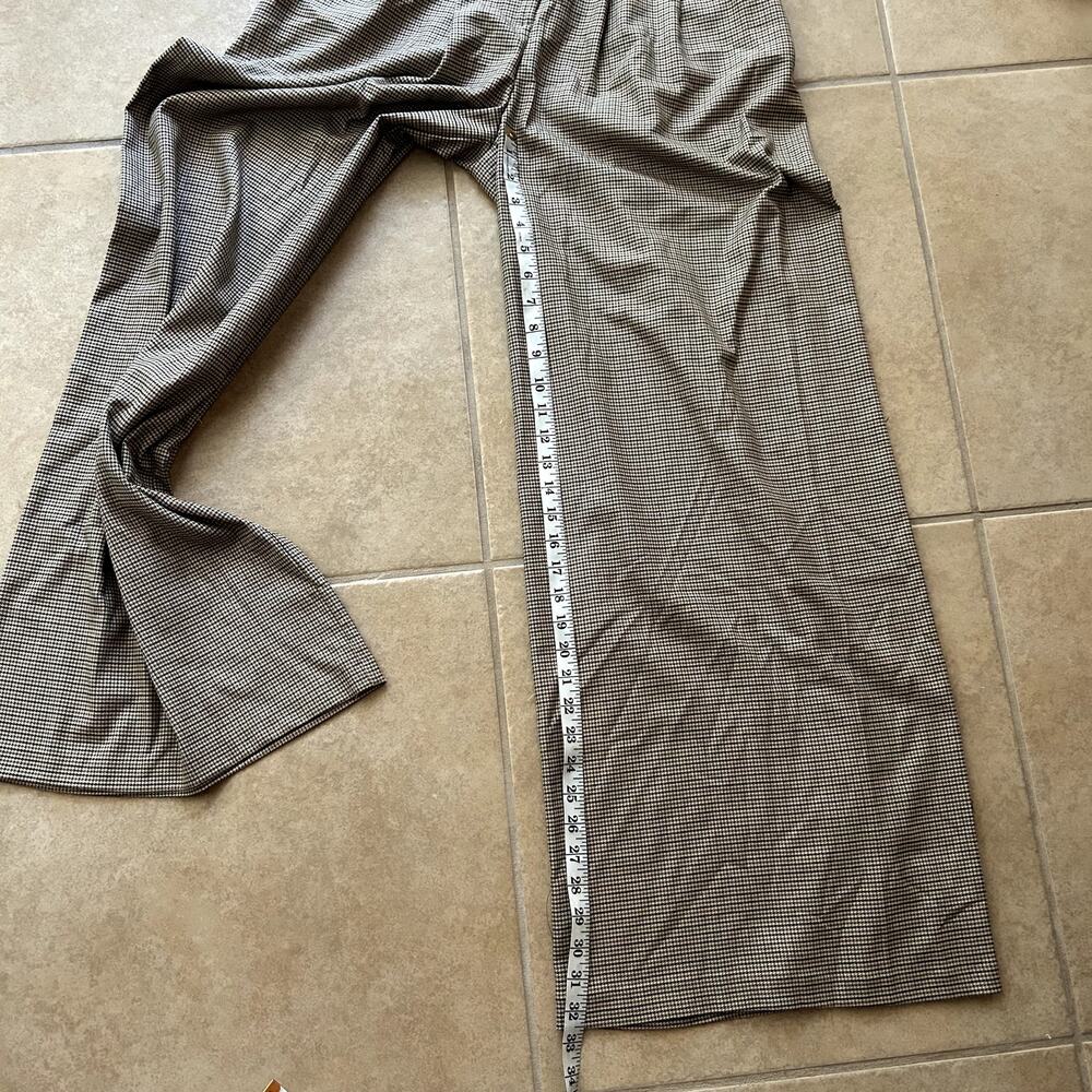 Maeve Athropologie Vest Gingham Avery Wide Leg Pleated Jumpsuit Size 6 Tall - Picture 10 of 10